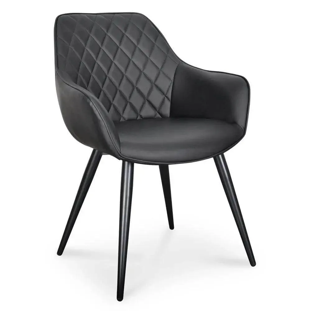 Calibre Dining Chair - Black PU (Set of 2) DC2082-SEx2