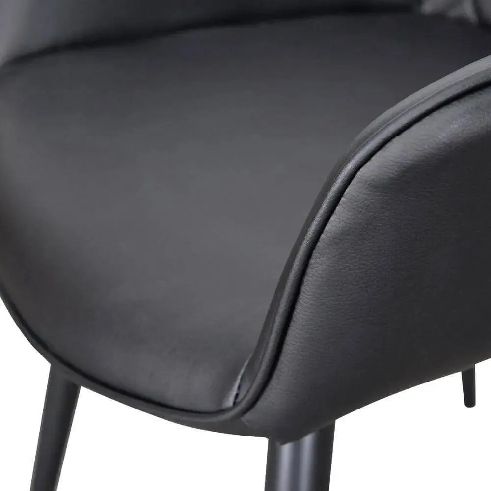 Calibre Dining Chair - Black PU (Set of 2) DC2082-SEx2
