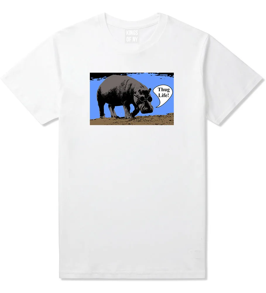 Cool Hippo Thug Life Funny Mens T-Shirt