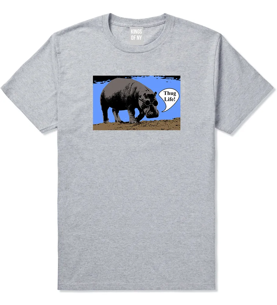Cool Hippo Thug Life Funny Mens T-Shirt