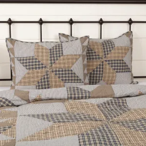 Dakota Star Farmhouse Blue Quilted Standard Sham 21x27"