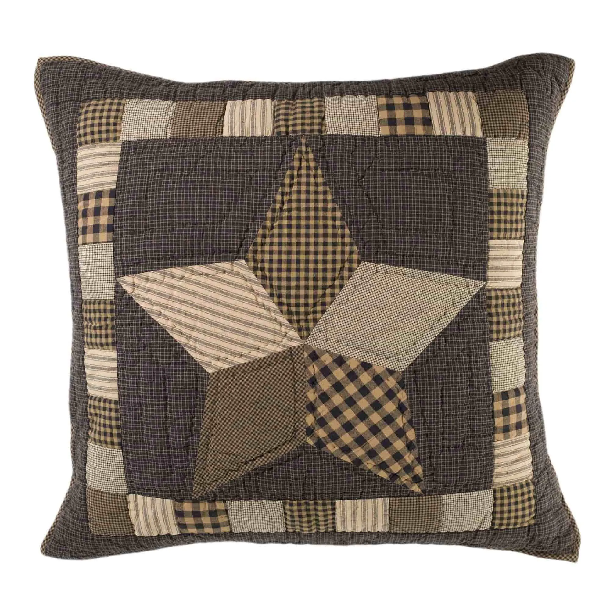 Farmhouse Star Quilted Euro Sham 26x26"