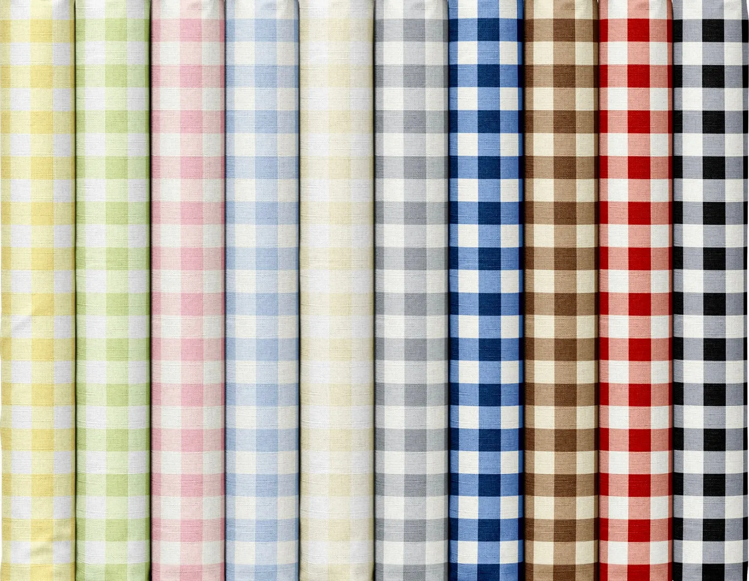 Gingham Weaves | 1/4" Gingham Check - Cream | Yarn-Dyed Cotton