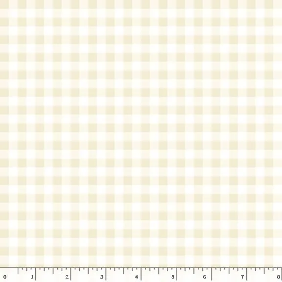 Gingham Weaves | 1/4" Gingham Check - Cream | Yarn-Dyed Cotton