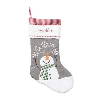 GREY Quilted Christmas Stockings with complimentary embroidery name