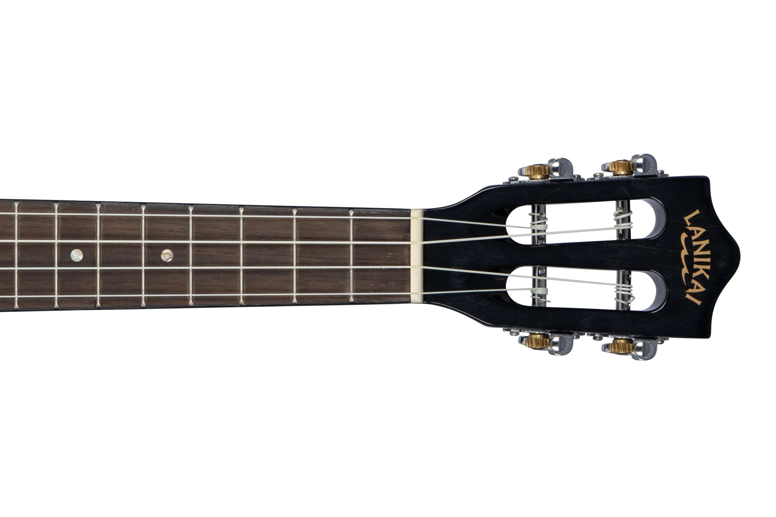 Lanikai QM-BKCET Black Quilted Maple Tenor Ukulele w/ Pickup