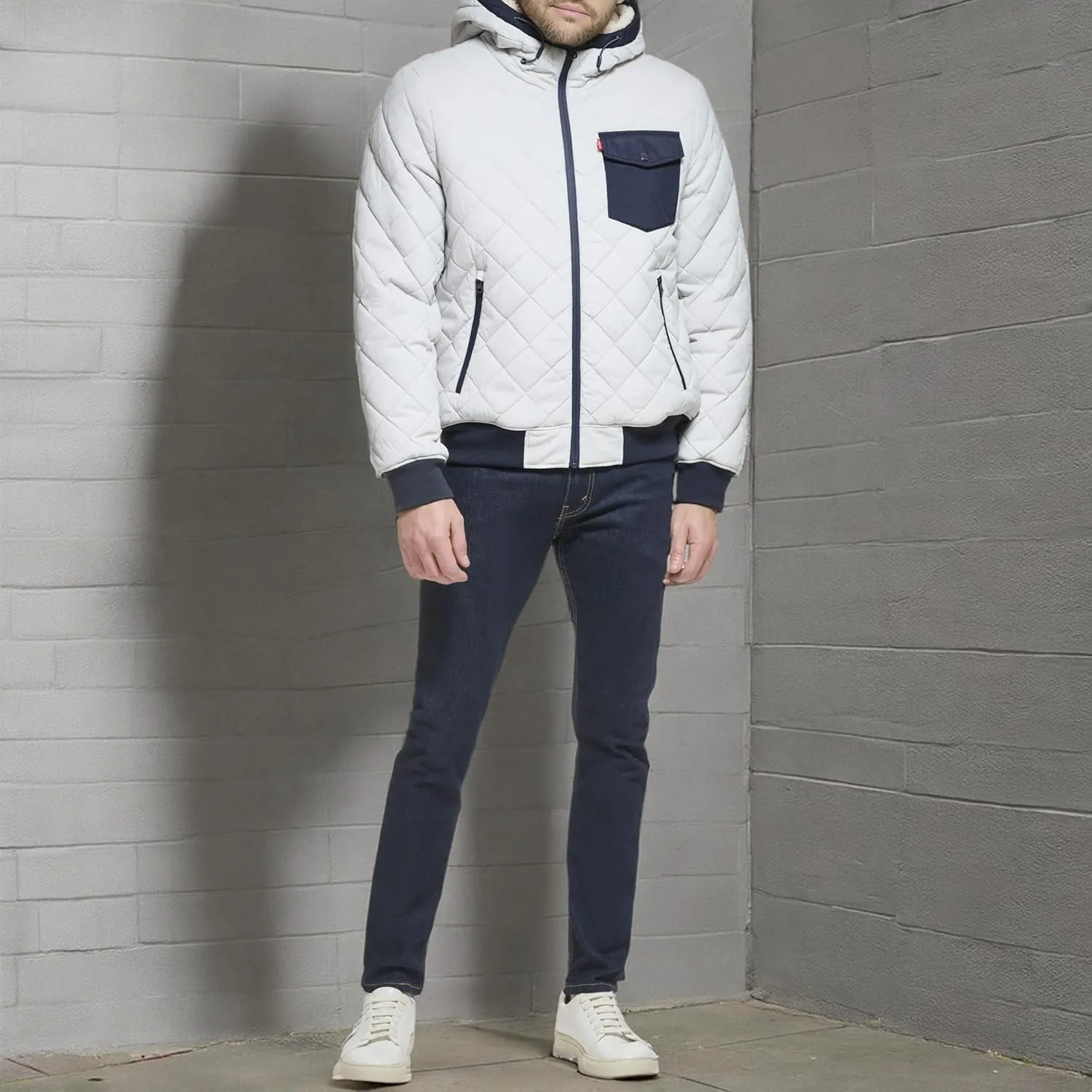 Levi's Men's Diamond Quilted Sherpa Lined Bomber Jacket