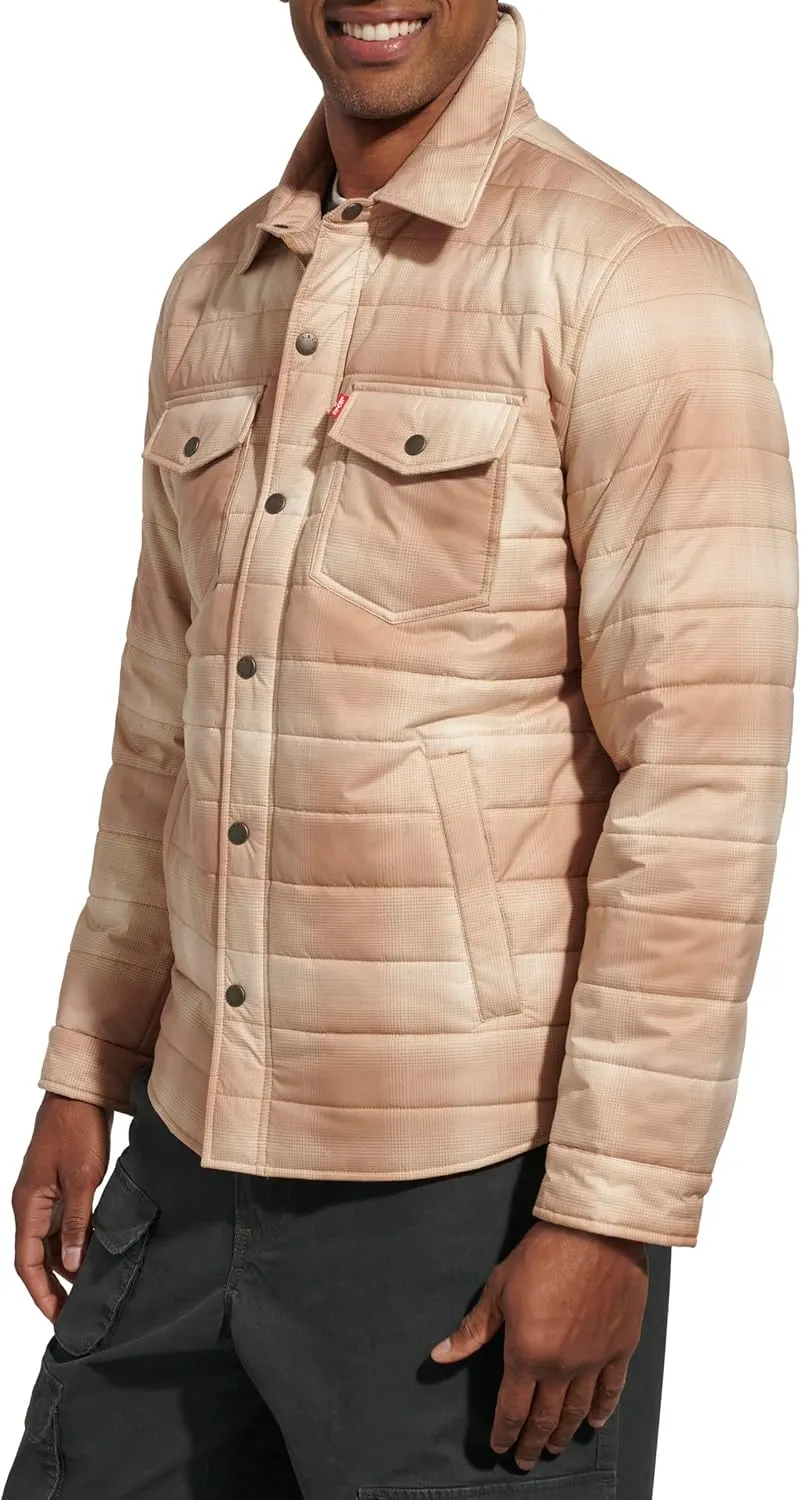 Levi's Men's Quilted Stretch Bomber Shirt Jacket