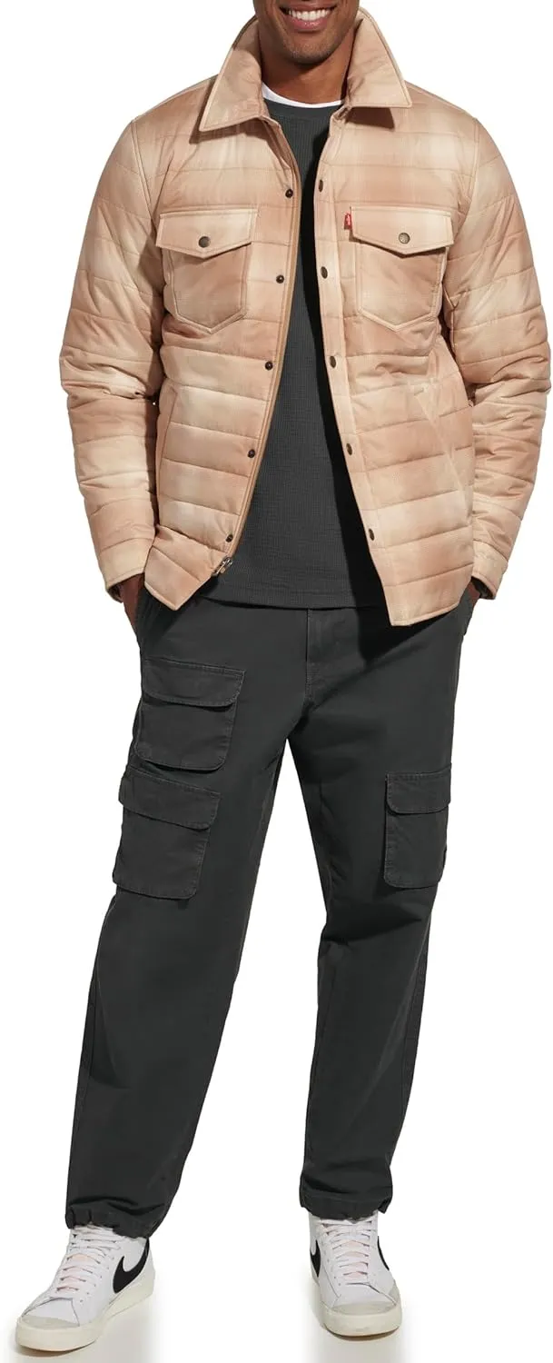 Levi's Men's Quilted Stretch Bomber Shirt Jacket