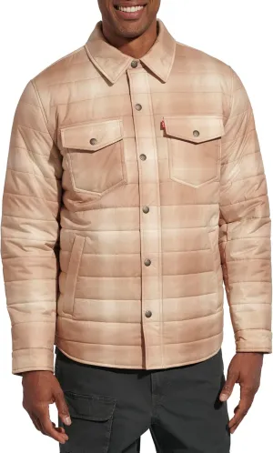 Levi's Men's Quilted Stretch Bomber Shirt Jacket
