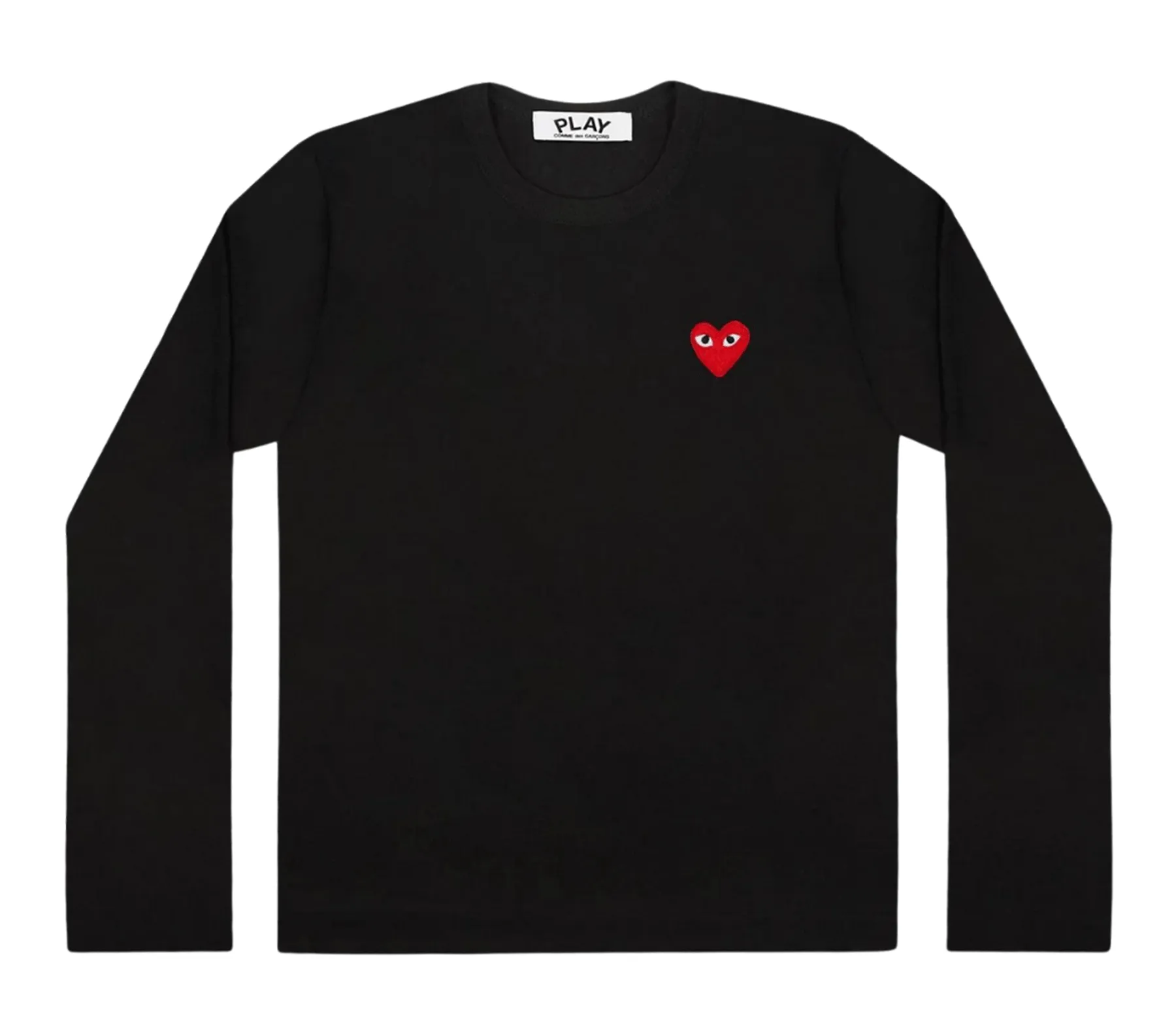 Long Sleeve Tee With Red Emblem Men