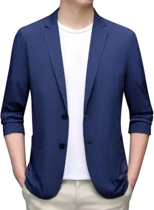 Men's Casual Blazer One Button Sport Coat Slim Fit Lightweight Suit Blazer Jacket
