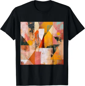 modern abstract pattern art design, Boho Abstract Geometric T-Shirt