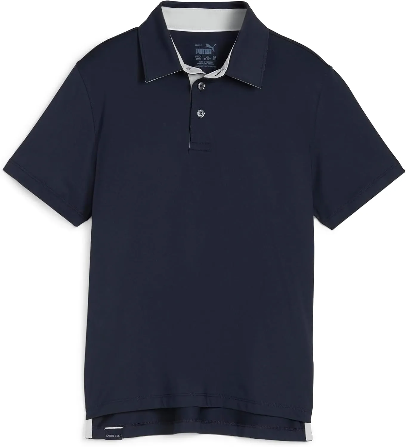 PUMA Mattr Brigade Polo Boys, Deep Navy-Ash Gray, L