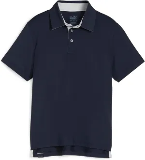 PUMA Mattr Brigade Polo Boys, Deep Navy-Ash Gray, L
