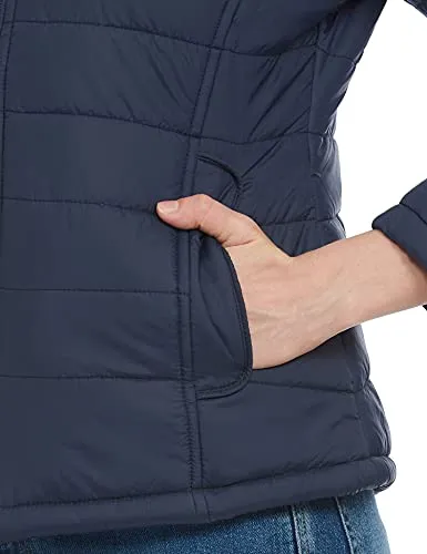Qube By Fort Collins Women's Quilted Jacket Blue Navy Blue 2XL