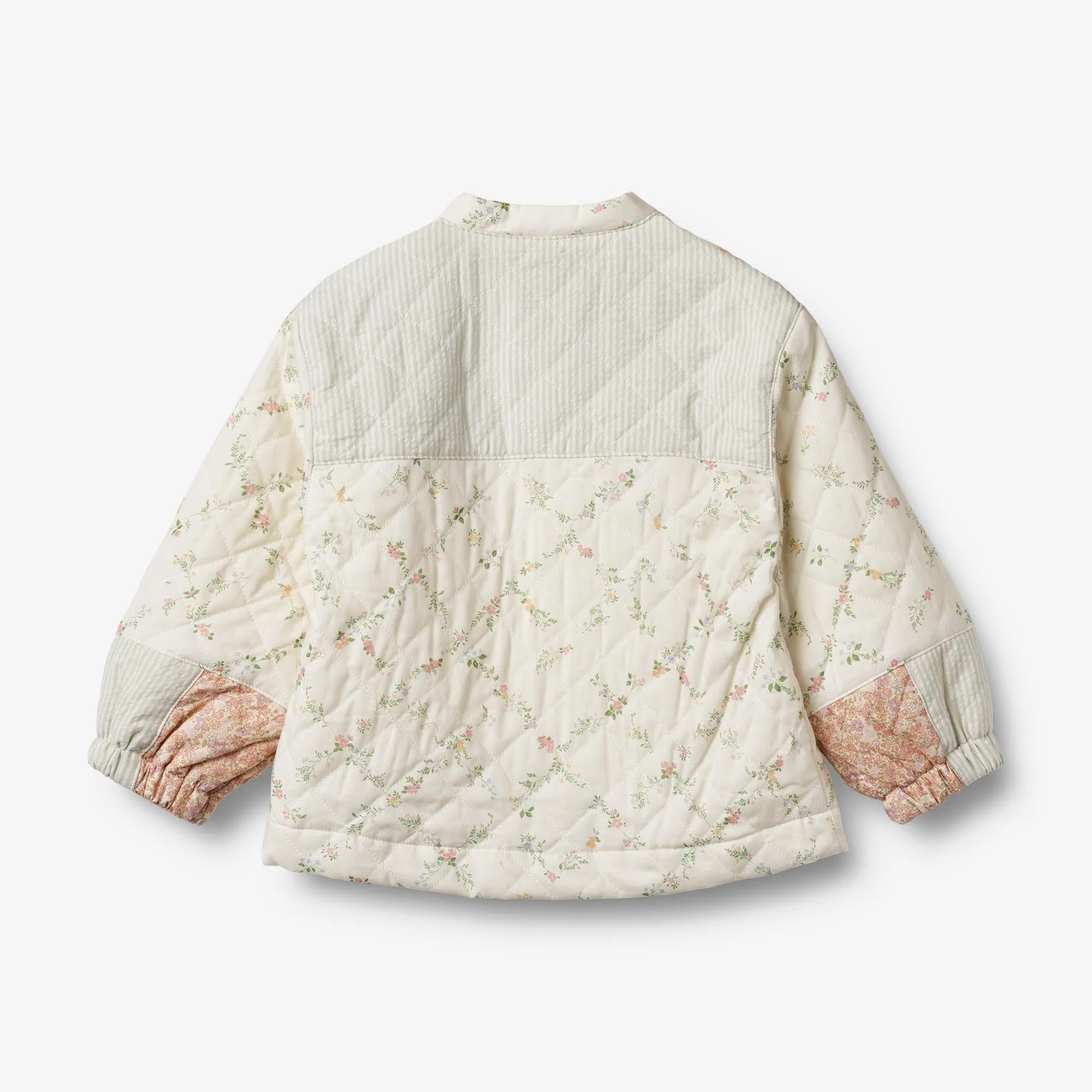 Quilt Jacket Inga - ivory checked flowers