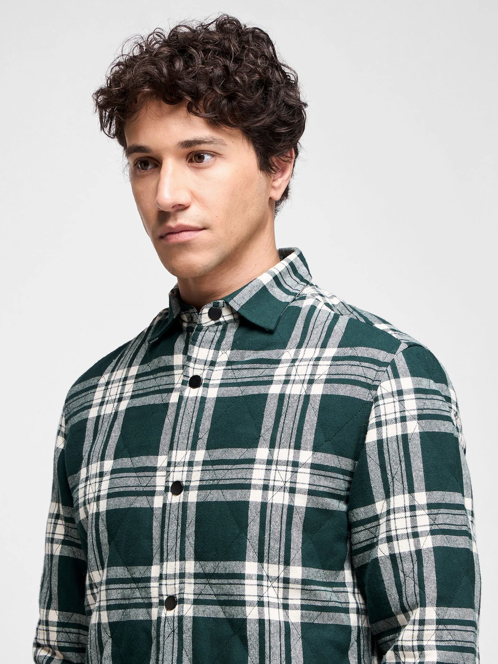 Quilted Checked Over Shirt