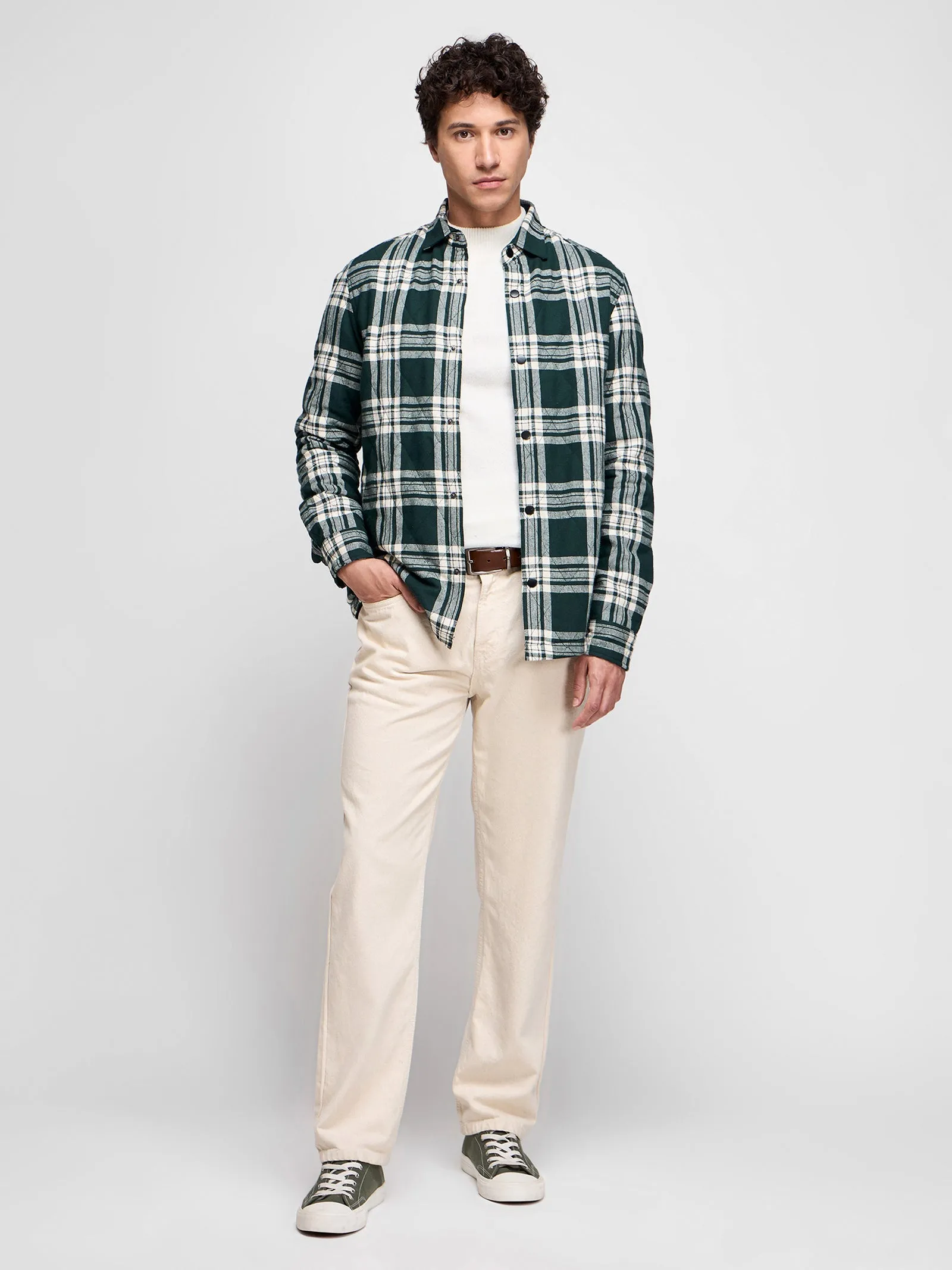 Quilted Checked Over Shirt