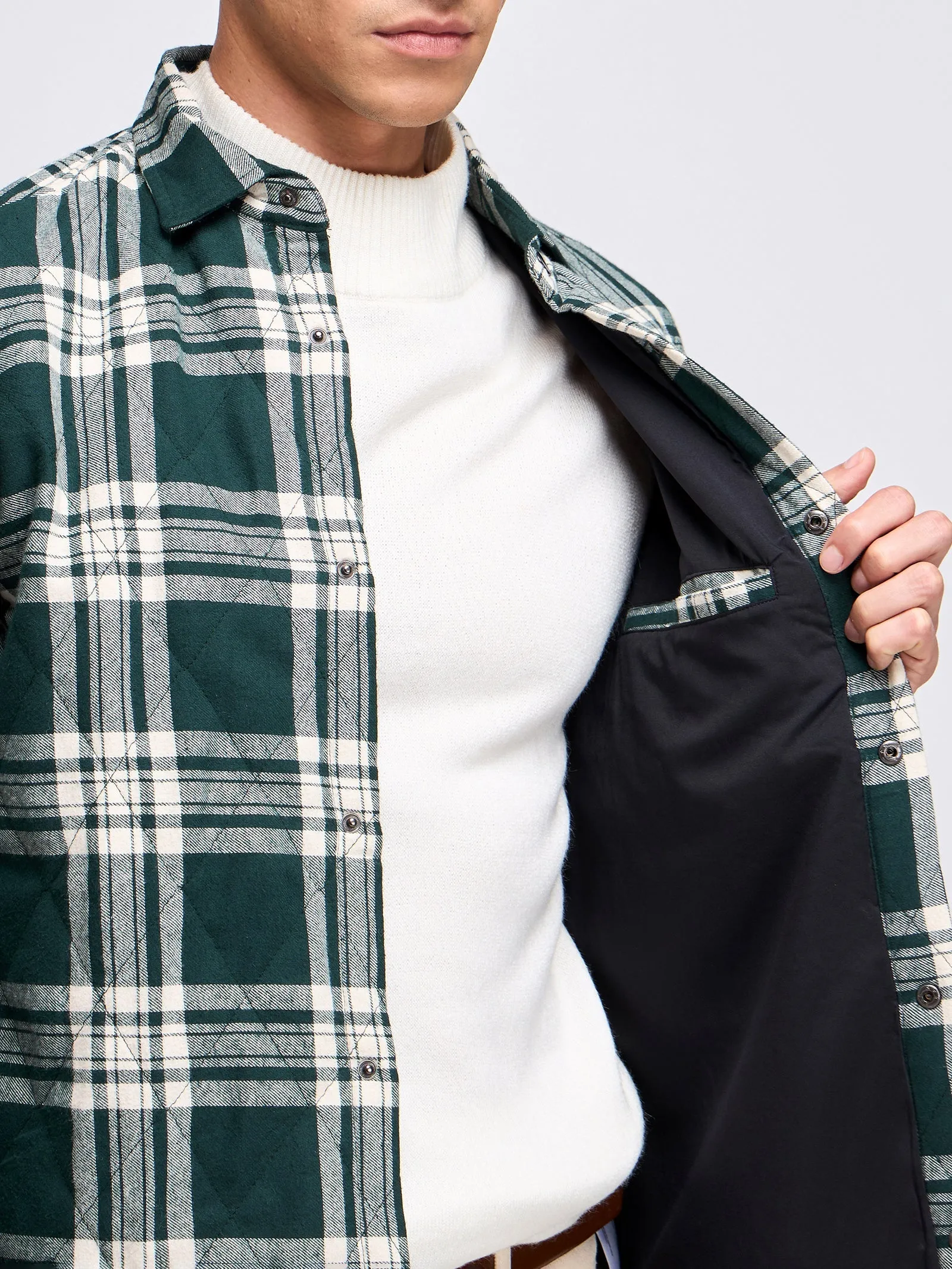 Quilted Checked Over Shirt