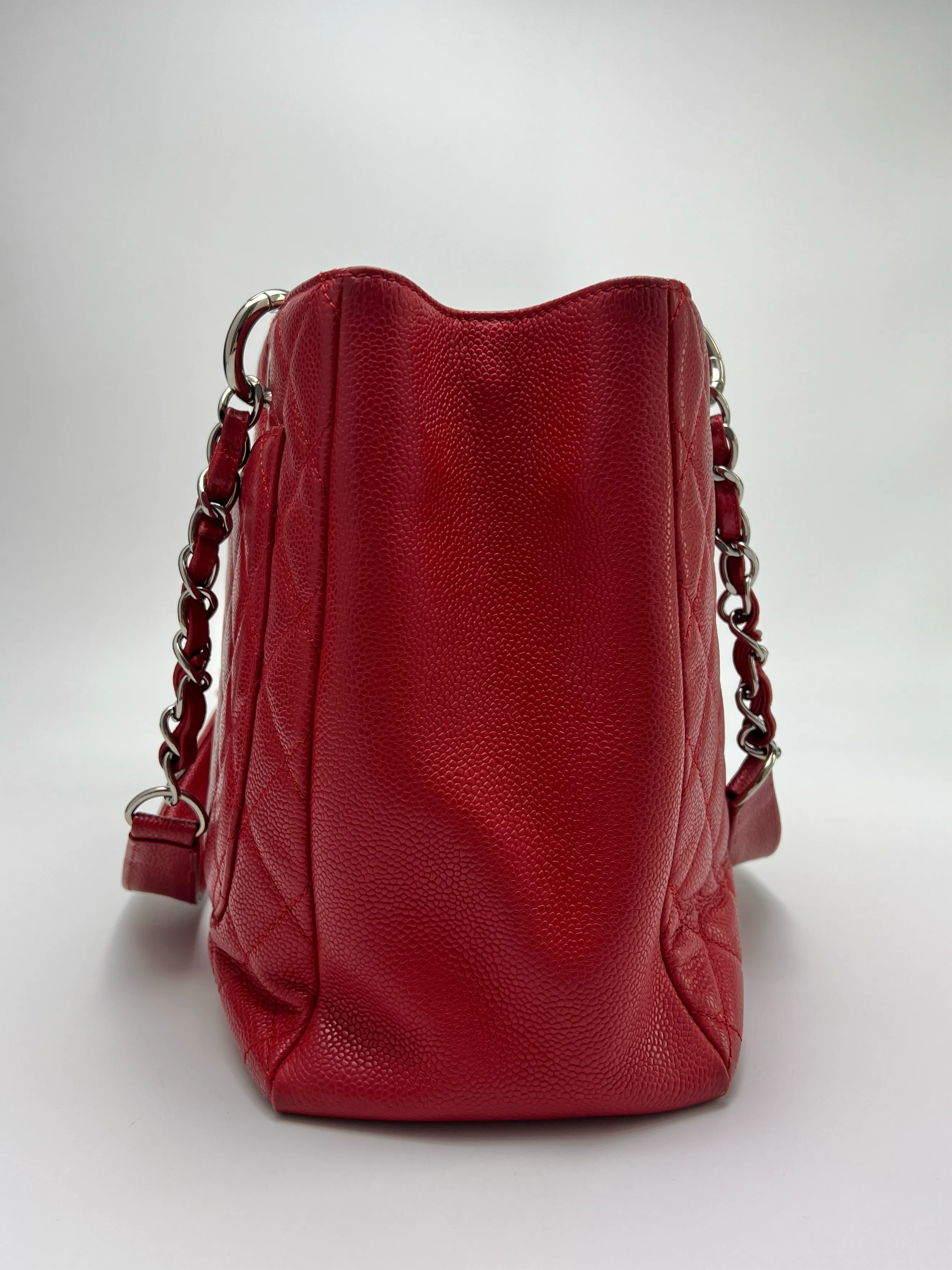 Red Caviar Quilted Grand Shopping Tote GST SHW