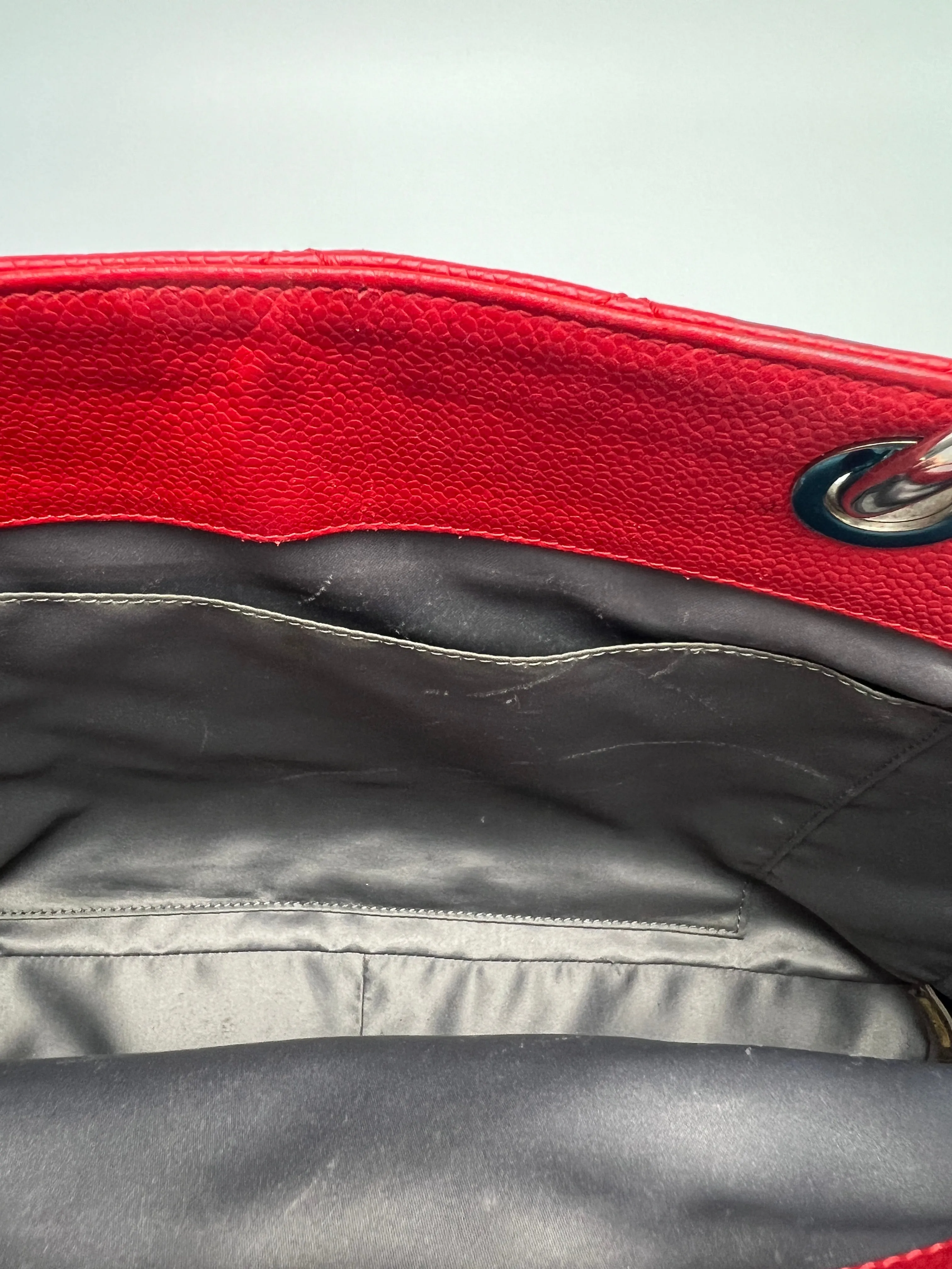 Red Caviar Quilted Grand Shopping Tote GST SHW