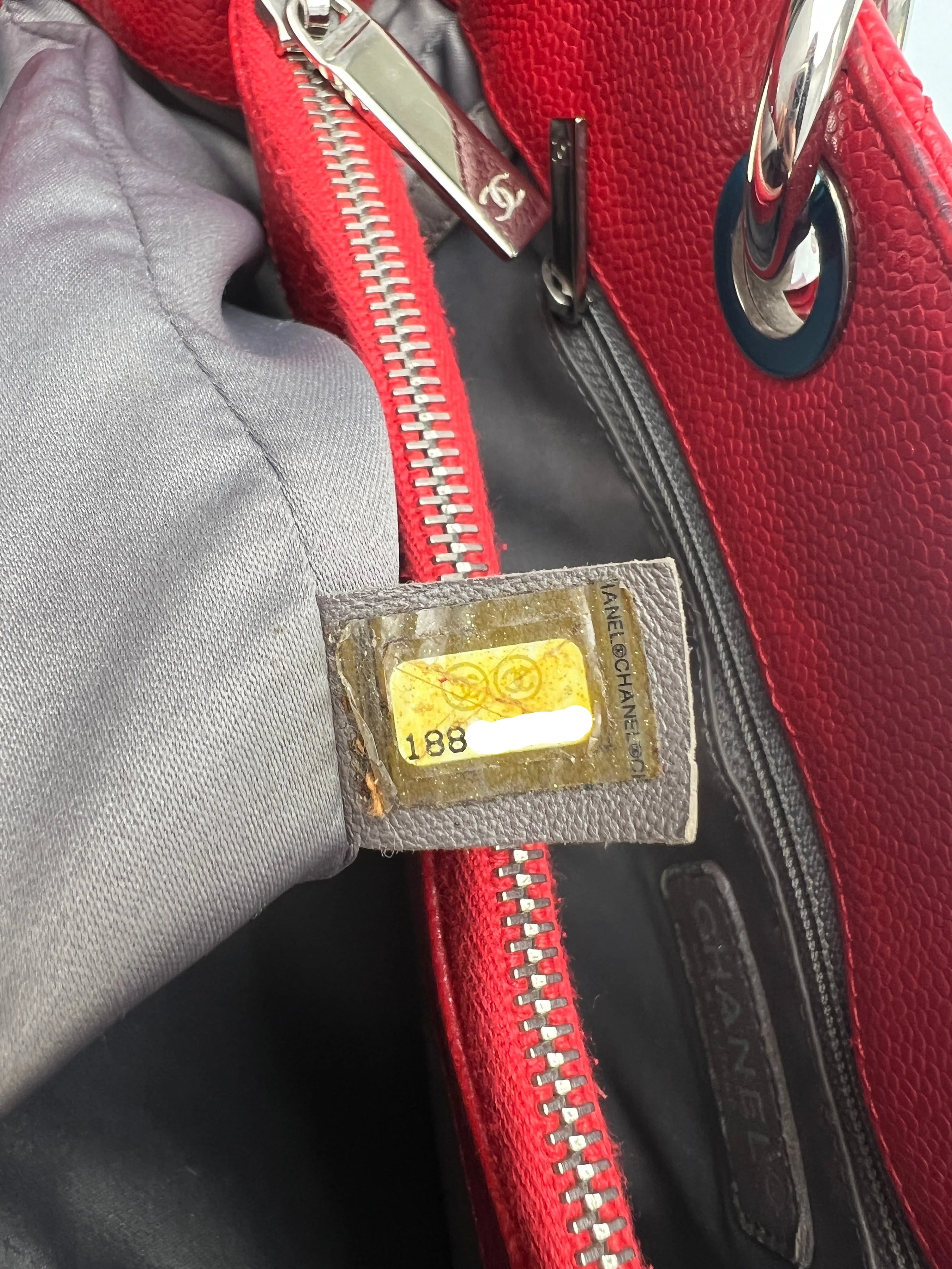 Red Caviar Quilted Grand Shopping Tote GST SHW