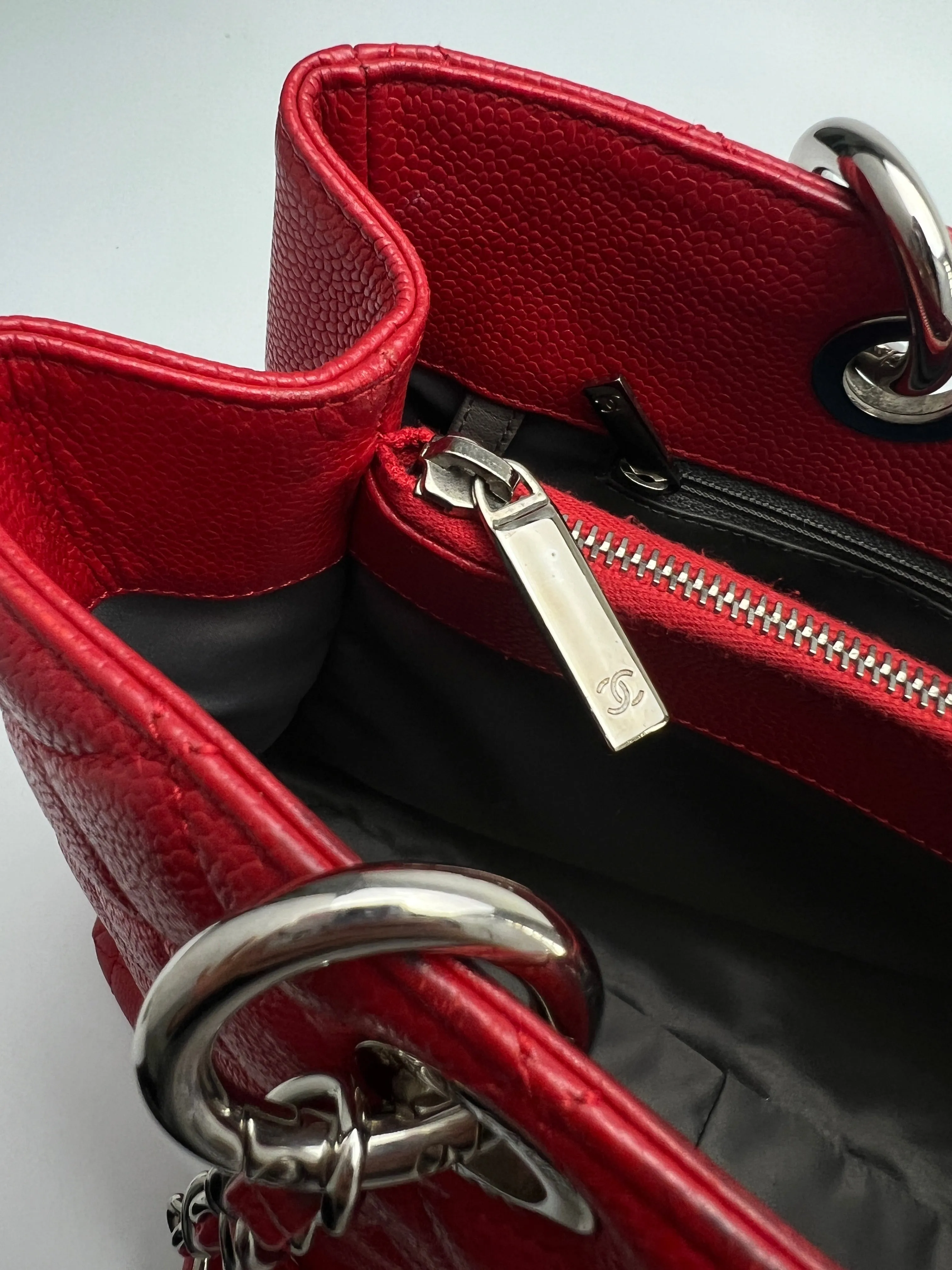Red Caviar Quilted Grand Shopping Tote GST SHW