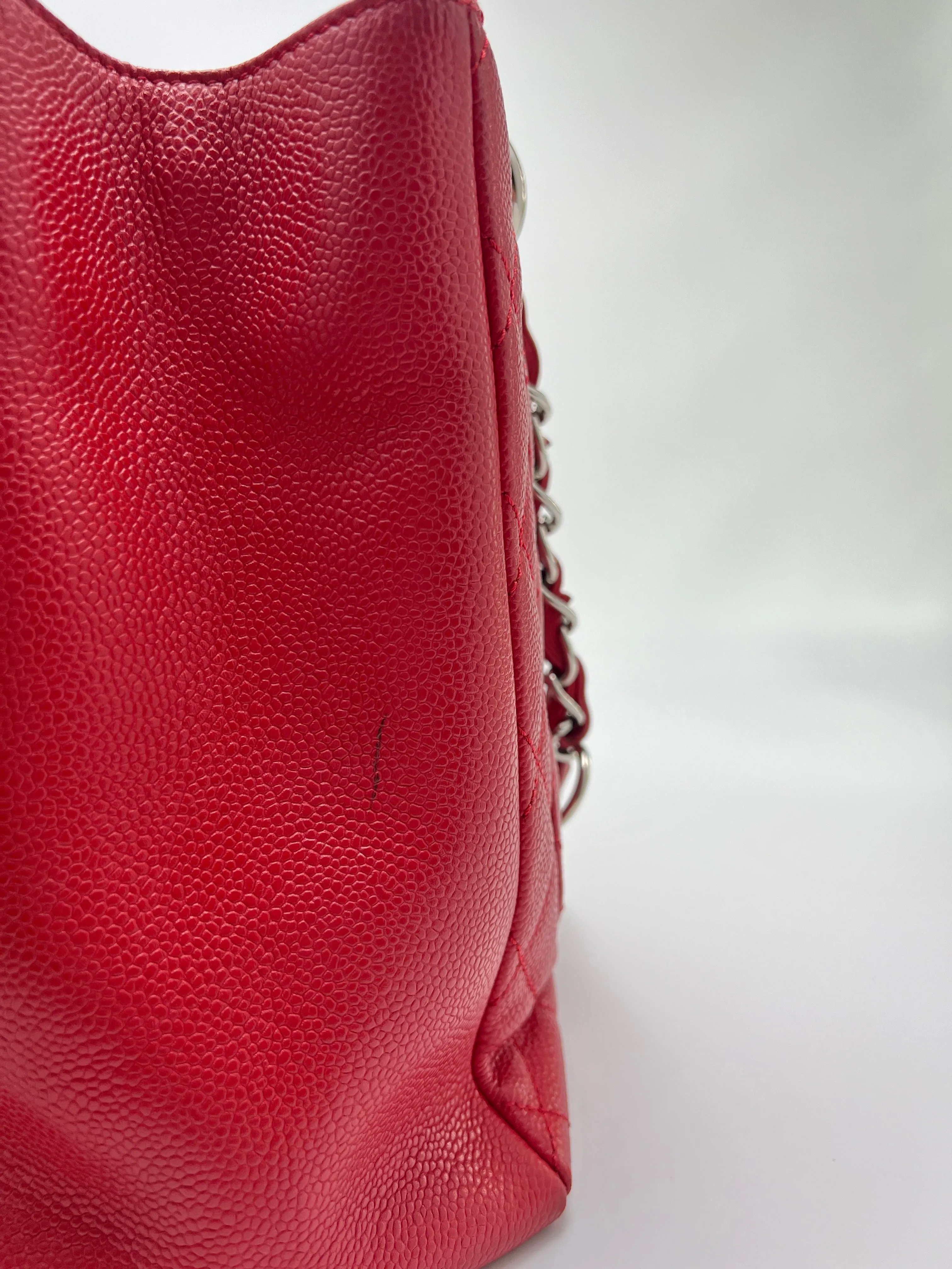 Red Caviar Quilted Grand Shopping Tote GST SHW