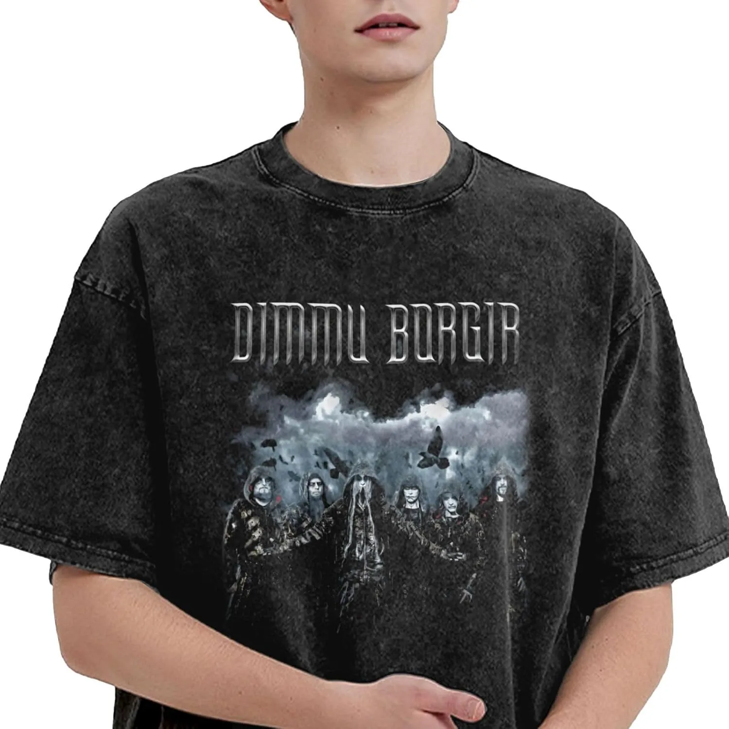 Shirt Men's Oversized Loose Fit Vintage Washed Cotton Casual T-Shirts