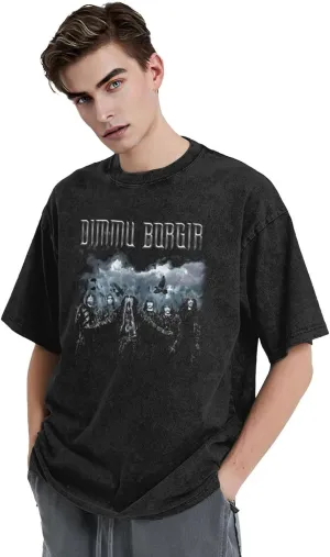 Shirt Men's Oversized Loose Fit Vintage Washed Cotton Casual T-Shirts