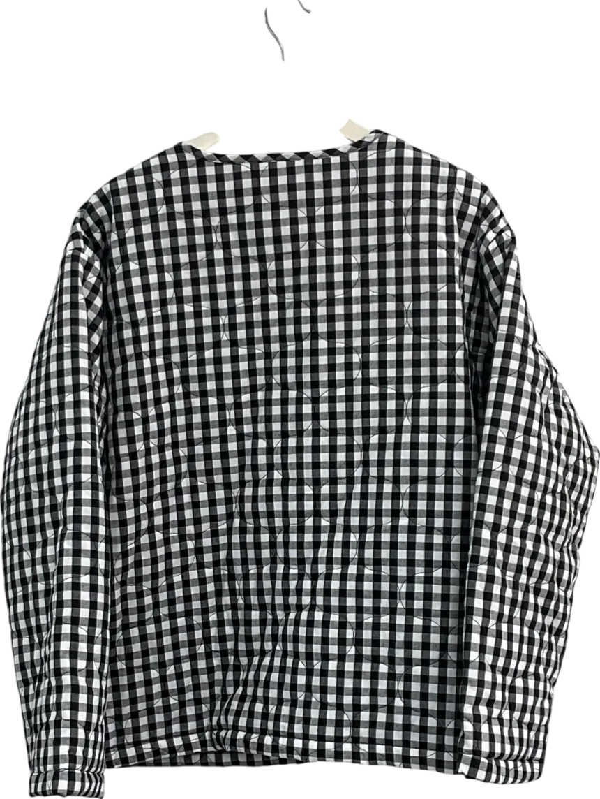 SimplyBe Black Quilted Gingham Jacket UK 18