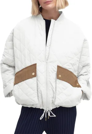 Tankaneo Womens Quilted Puffer Jacket Winter Casual Zip Up Bomber Jackets Short Coat Outerwear with Pockets