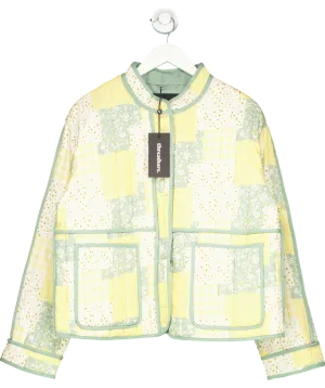 Threadbare Yellow Saltilo Geometric Patchwork Jacket UK 14