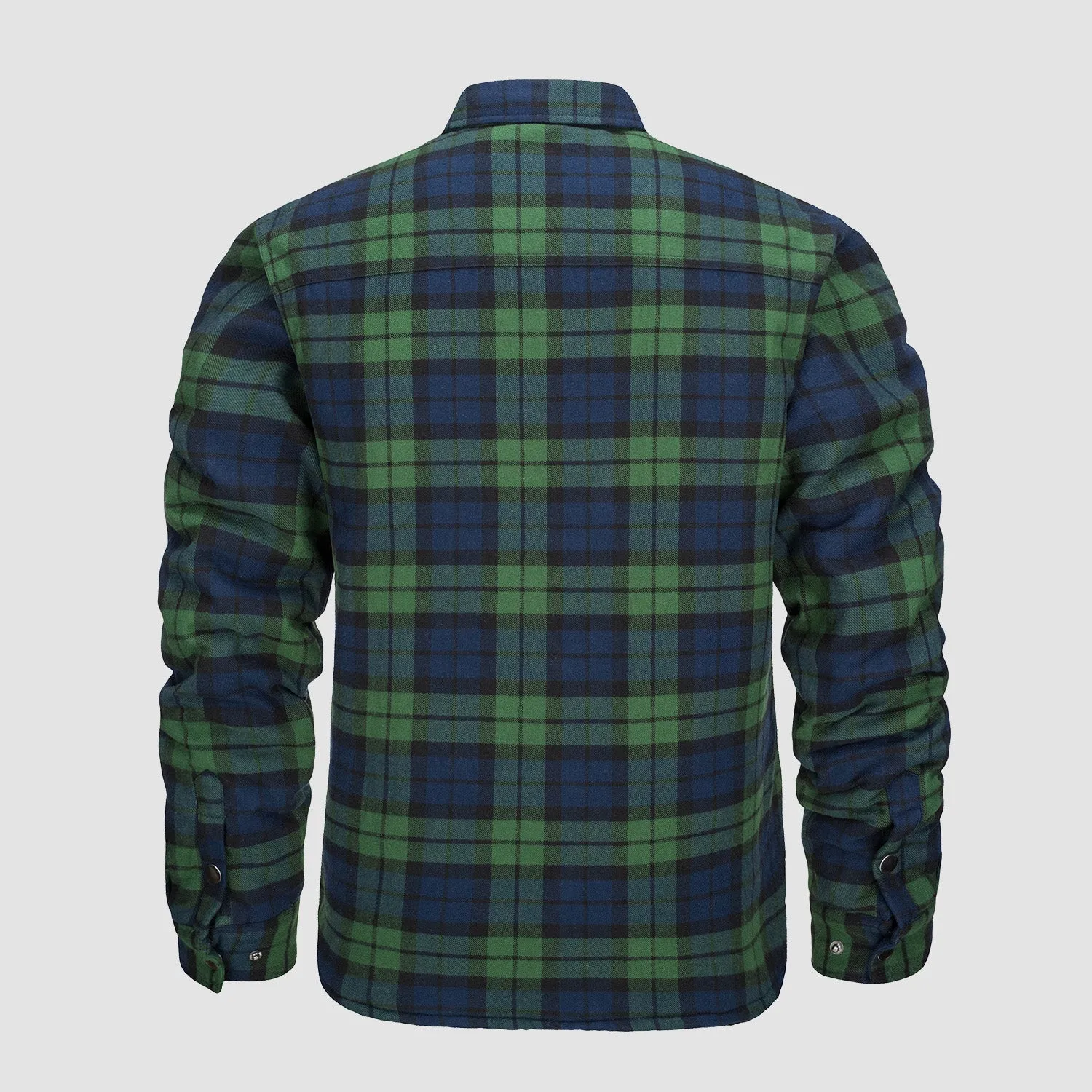 Versatile design checked bomber jacket