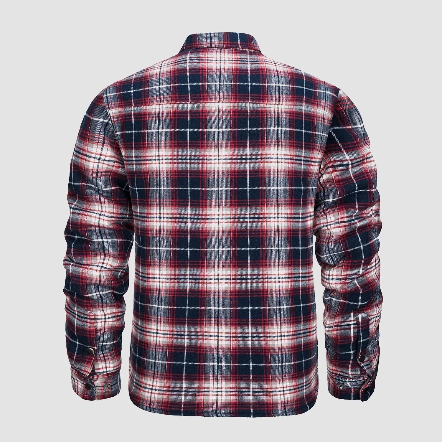 Versatile design checked bomber jacket