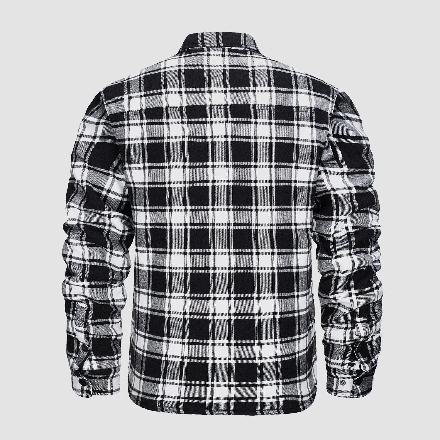 Versatile design checked bomber jacket