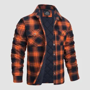 Versatile design checked bomber jacket