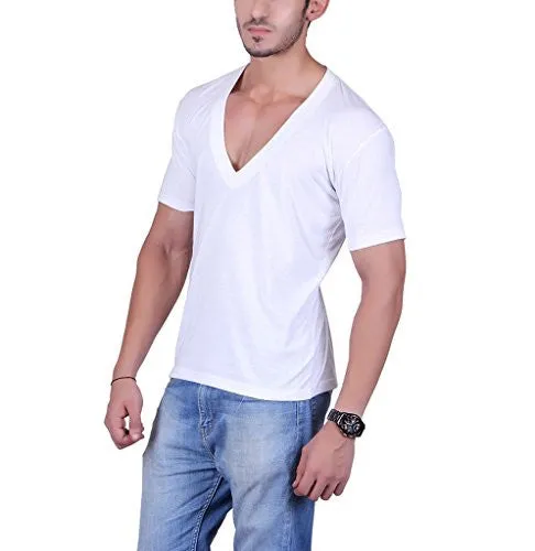 Vivid Bharti Men's Cotton T-Shirt (ri03_White_XX-Large)