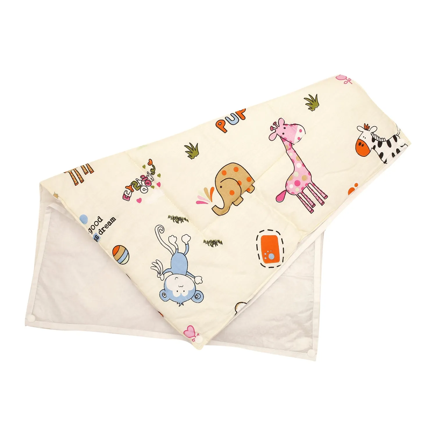 Waterproof Changing Sheet Set I Love Animals Cream